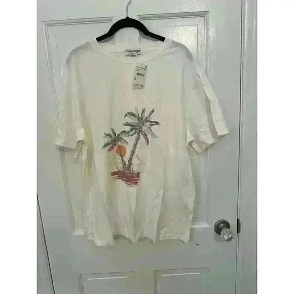 Charlie Holiday Palm tshirt size M NWT - Picture 1 of 3